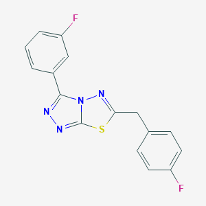 molecular formula C16H10F2N4S B286970 6-(4-Fluorobenzyl)-3-(3-fluorophenyl)[1,2,4]triazolo[3,4-b][1,3,4]thiadiazole 