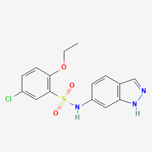 molecular formula C15H14ClN3O3S B2869710 5-chloro-2-ethoxy-N-(1H-indazol-6-yl)benzenesulfonamide CAS No. 727420-57-7