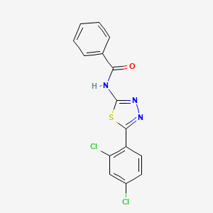 molecular formula C15H9Cl2N3OS B2869712 N-[5-(2,4-二氯苯基)-1,3,4-噻二唑-2-基]苯甲酰胺 CAS No. 391226-18-9