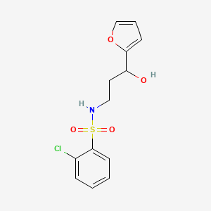 2-chloro-N-(3-(furan-2-yl)-3-hydroxypropyl)benzenesulfonamide