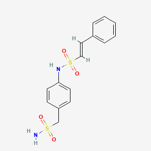 (E)-2-phenyl-N-[4-(sulfamoylmethyl)phenyl]ethenesulfonamide