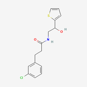 molecular formula C15H16ClNO2S B2869724 3-(3-chlorophenyl)-N-(2-hydroxy-2-(thiophen-2-yl)ethyl)propanamide CAS No. 1788542-96-0