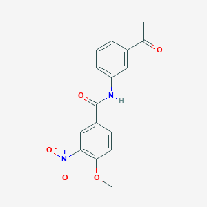 molecular formula C16H14N2O5 B2869727 N-(3-acetylphenyl)-4-methoxy-3-nitrobenzamide CAS No. 347311-07-3