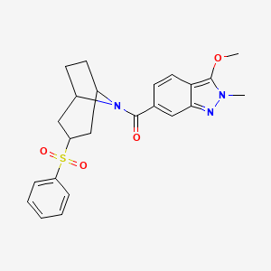 (3-methoxy-2-methyl-2H-indazol-6-yl)((1R,5S)-3-(phenylsulfonyl)-8-azabicyclo[3.2.1]octan-8-yl)methanone