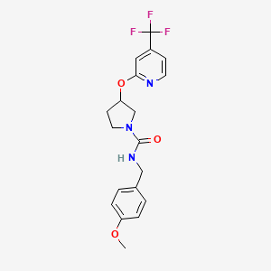 N-(4-methoxybenzyl)-3-((4-(trifluoromethyl)pyridin-2-yl)oxy)pyrrolidine-1-carboxamide