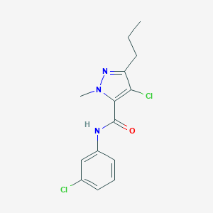 molecular formula C14H15Cl2N3O B286974 4-chloro-N-(3-chlorophenyl)-1-methyl-3-propyl-1H-pyrazole-5-carboxamide 