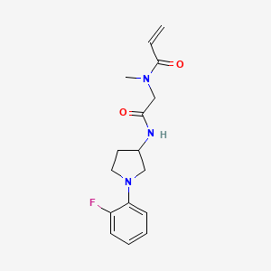 N-[2-[[1-(2-Fluorophenyl)pyrrolidin-3-yl]amino]-2-oxoethyl]-N-methylprop-2-enamide