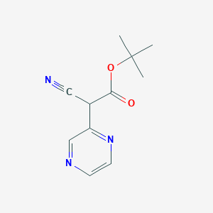 Tert-butyl 2-cyano-2-(pyrazin-2-yl)acetate