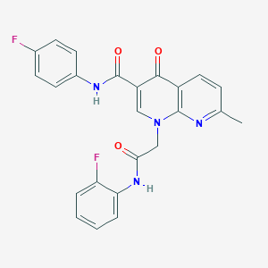 N-(4-fluorophenyl)-1-(2-((2-fluorophenyl)amino)-2-oxoethyl)-7-methyl-4-oxo-1,4-dihydro-1,8-naphthyridine-3-carboxamide
