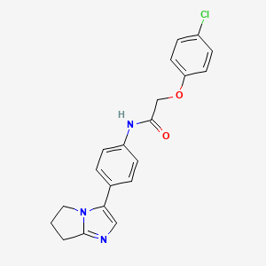 molecular formula C20H18ClN3O2 B2869763 2-(4-氯苯氧基)-N-(4-(6,7-二氢-5H-吡咯并[1,2-a]咪唑-3-基)苯基)乙酰胺 CAS No. 1421508-19-1