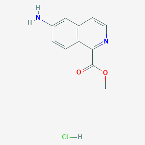 molecular formula C11H11ClN2O2 B2869771 Methyl 6-aminoisoquinoline-1-carboxylate hydrochloride CAS No. 2228313-24-2