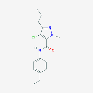 molecular formula C16H20ClN3O B286978 4-chloro-N-(4-ethylphenyl)-1-methyl-3-propyl-1H-pyrazole-5-carboxamide 