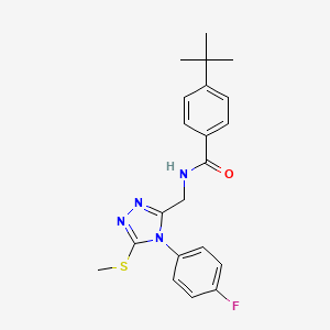 4-(tert-butyl)-N-((4-(4-fluorophenyl)-5-(methylthio)-4H-1,2,4-triazol-3-yl)methyl)benzamide
