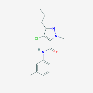 molecular formula C16H20ClN3O B286979 4-chloro-N-(3-ethylphenyl)-1-methyl-3-propyl-1H-pyrazole-5-carboxamide 