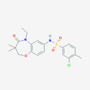 3-chloro-N-(5-ethyl-3,3-dimethyl-4-oxo-2,3,4,5-tetrahydrobenzo[b][1,4]oxazepin-7-yl)-4-methylbenzenesulfonamide