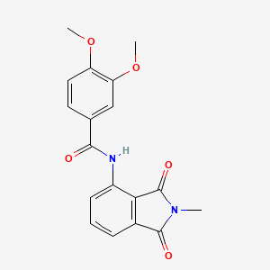 molecular formula C18H16N2O5 B2869797 3,4-二甲氧基-N-(2-甲基-1,3-二氧代异吲哚林-4-基)苯甲酰胺 CAS No. 683232-08-8