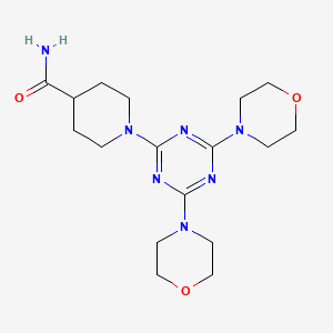 1-(4,6-Dimorpholino-1,3,5-triazin-2-yl)piperidine-4-carboxamide