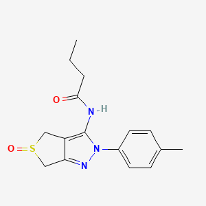 N-[2-(4-methylphenyl)-5-oxo-4,6-dihydrothieno[3,4-c]pyrazol-3-yl]butanamide