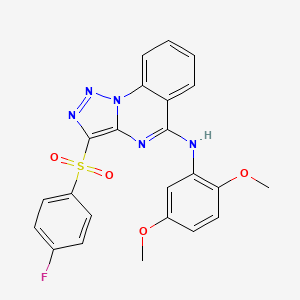 N-(2,5-dimethoxyphenyl)-3-(4-fluorophenyl)sulfonyltriazolo[1,5-a]quinazolin-5-amine