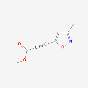 molecular formula C8H7NO3 B2869824 Methyl 3-(3-methyl-1,2-oxazol-5-yl)prop-2-ynoate CAS No. 2137579-32-7