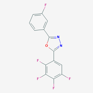 molecular formula C14H5F5N2O B286983 2-(3-Fluorophenyl)-5-(2,3,4,5-tetrafluorophenyl)-1,3,4-oxadiazole 