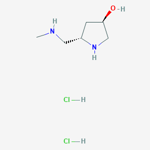 molecular formula C6H16Cl2N2O B2869833 (3R,5S)-5-[(methylamino)methyl]pyrrolidin-3-ol dihydrochloride CAS No. 1909287-86-0