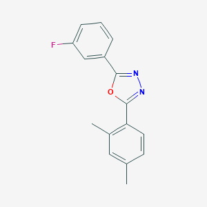 molecular formula C16H13FN2O B286984 2-(2,4-Dimethylphenyl)-5-(3-fluorophenyl)-1,3,4-oxadiazole 