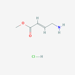 molecular formula C5H10ClNO2 B2869843 Methyl 4-aminobut-2-enoate hydrochloride CAS No. 141973-57-1; 213125-87-2