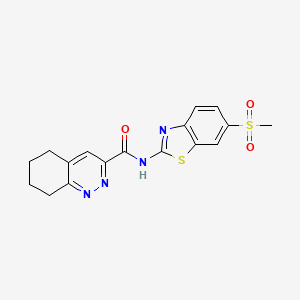 N-(6-Methylsulfonyl-1,3-benzothiazol-2-yl)-5,6,7,8-tetrahydrocinnoline-3-carboxamide