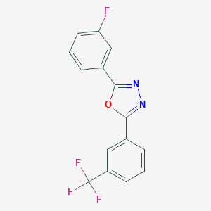 molecular formula C15H8F4N2O B286985 2-(3-Fluorophenyl)-5-[3-(trifluoromethyl)phenyl]-1,3,4-oxadiazole 