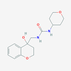 molecular formula C16H22N2O4 B2869862 1-((4-hydroxychroman-4-yl)methyl)-3-(tetrahydro-2H-pyran-4-yl)urea CAS No. 2034622-09-6