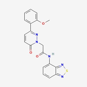 molecular formula C19H15N5O3S B2869866 N-(benzo[c][1,2,5]thiadiazol-4-yl)-2-(3-(2-methoxyphenyl)-6-oxopyridazin-1(6H)-yl)acetamide CAS No. 1257549-40-8