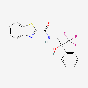 molecular formula C17H13F3N2O2S B2869869 N-(3,3,3-trifluoro-2-hydroxy-2-phenylpropyl)benzo[d]thiazole-2-carboxamide CAS No. 1351641-00-3