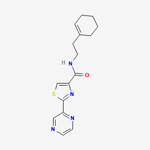N-(2-(cyclohex-1-en-1-yl)ethyl)-2-(pyrazin-2-yl)thiazole-4-carboxamide