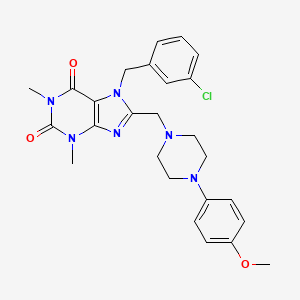 7-(3-chlorobenzyl)-8-((4-(4-methoxyphenyl)piperazin-1-yl)methyl)-1,3-dimethyl-1H-purine-2,6(3H,7H)-dione