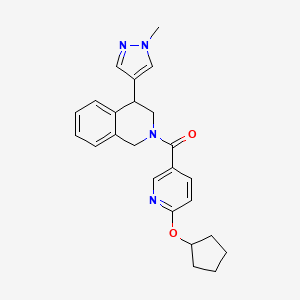 (6-(cyclopentyloxy)pyridin-3-yl)(4-(1-methyl-1H-pyrazol-4-yl)-3,4-dihydroisoquinolin-2(1H)-yl)methanone