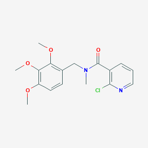 molecular formula C17H19ClN2O4 B2869884 2-chloro-N-methyl-N-[(2,3,4-trimethoxyphenyl)methyl]pyridine-3-carboxamide CAS No. 1147395-48-9