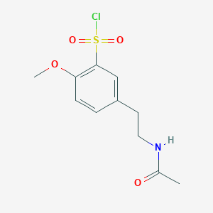 molecular formula C11H14ClNO4S B2869894 5-(2-Acetamidoethyl)-2-methoxybenzene-1-sulfonyl chloride CAS No. 926266-15-1