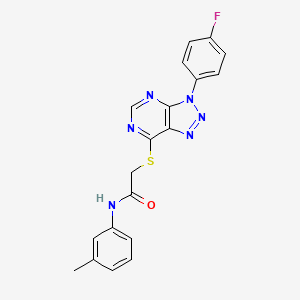 2-[3-(4-fluorophenyl)triazolo[4,5-d]pyrimidin-7-yl]sulfanyl-N-(3-methylphenyl)acetamide