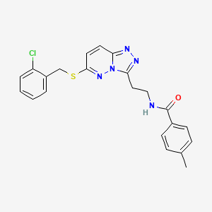 N-(2-(6-((2-chlorobenzyl)thio)-[1,2,4]triazolo[4,3-b]pyridazin-3-yl)ethyl)-4-methylbenzamide