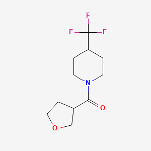 molecular formula C11H16F3NO2 B2869909 (Tetrahydrofuran-3-yl)(4-(trifluoromethyl)piperidin-1-yl)methanone CAS No. 2034351-99-8