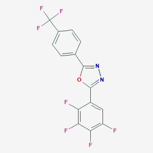 molecular formula C15H5F7N2O B286991 2-(2,3,4,5-Tetrafluorophenyl)-5-[4-(trifluoromethyl)phenyl]-1,3,4-oxadiazole 