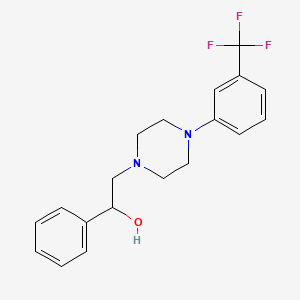 molecular formula C19H21F3N2O B2869921 1-苯基-2-[4-[3-(三氟甲基)苯基]哌嗪-1-基]乙醇 CAS No. 400075-66-3