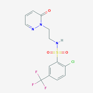 2-chloro-N-(2-(6-oxopyridazin-1(6H)-yl)ethyl)-5-(trifluoromethyl)benzenesulfonamide