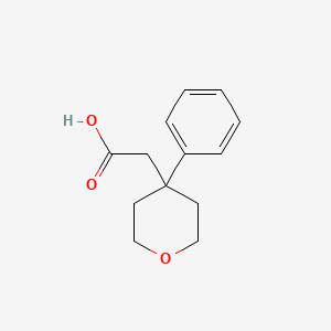 molecular formula C13H16O3 B2869935 2-(4-Phenyl-tetrahydro-2H-pyran-4-yl)acetic acid CAS No. 80813-10-1