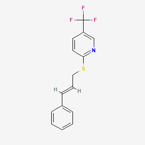 2-[(3-Phenyl-2-propenyl)sulfanyl]-5-(trifluoromethyl)pyridine