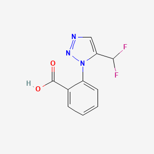 molecular formula C10H7F2N3O2 B2869950 2-[5-(Difluoromethyl)triazol-1-yl]benzoic acid CAS No. 2248331-22-6