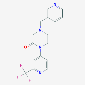 4-(Pyridin-3-ylmethyl)-1-[2-(trifluoromethyl)pyridin-4-yl]piperazin-2-one