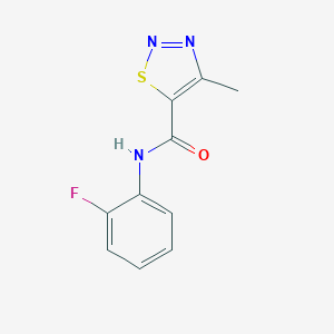 molecular formula C10H8FN3OS B286996 N-(2-fluorophenyl)-4-methyl-1,2,3-thiadiazole-5-carboxamide 