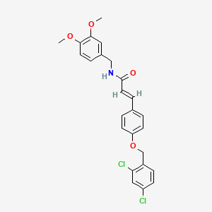 (E)-3-{4-[(2,4-dichlorobenzyl)oxy]phenyl}-N-(3,4-dimethoxybenzyl)-2-propenamide